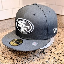 Cappello San Francisco 49ers New Era 59FIFTY aderente 7 3/8 nero NFL calcio Newq