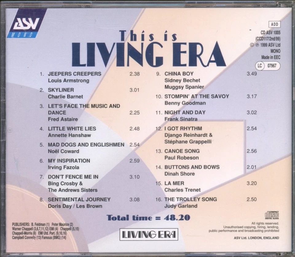 Verschiedene Künstler This Is Living Era CD UK ASV 1999 CDASV1005 - Bild 2 von 3