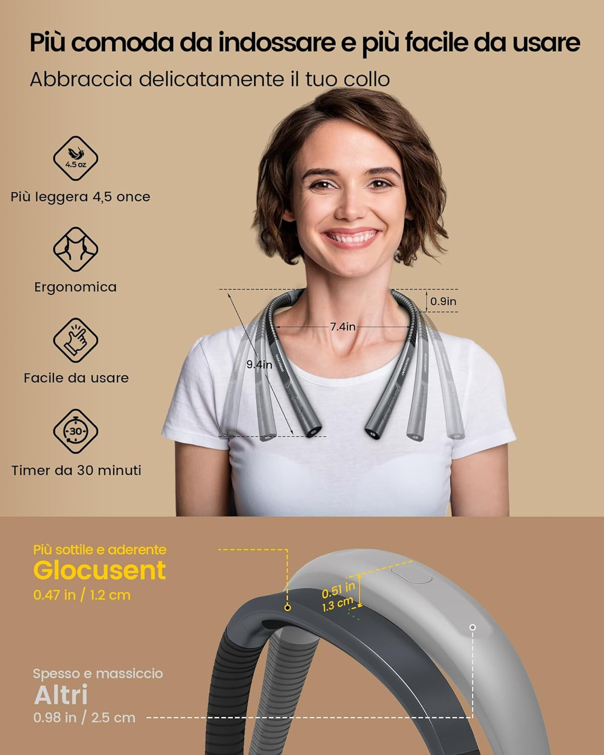 Luce Lettura Libri a Letto per Bambini e Adulti - LED Collo con Timer - 2
