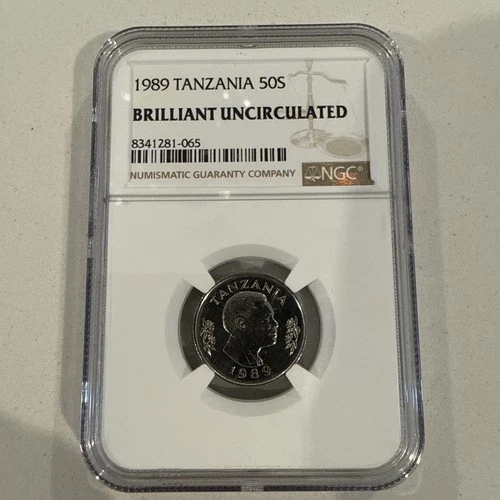 1989 Tanzania 50 Senti Rabbit NGC Brilliant Uncirculated