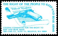 Vintage US Poster Stamp Citizens Committee For The Right To Keep And Bear Arms