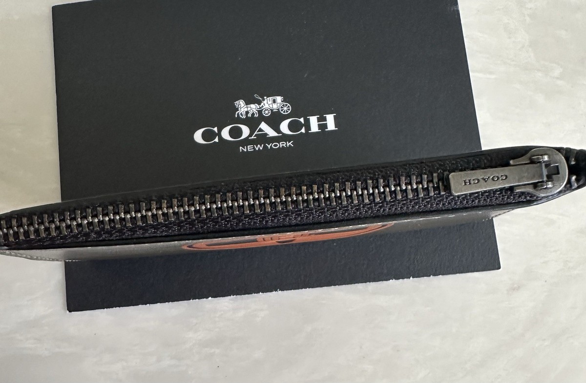COACH X MICHAEL B JORDAN NARUTO GREEN/MULTI LEATHER ZIP CARD CASE
