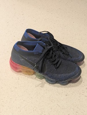 Nike Air VaporMax Flyknit Be True Rainbow Shoe 849557-400 Womens Size 7 US 38 EU