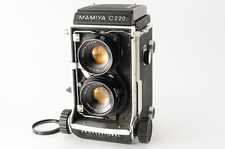 Near MINT Mamiya C220 TLR 6x6 Film Camera Sekor 80mm f/3.7 Blue Dot Lens JAPAN