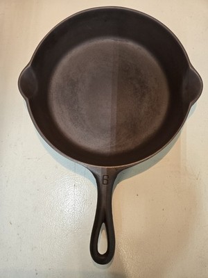 Antique GRISWOLD #6, 699E, Lg Slant Logo Cast Iron Skillet W/fire ring