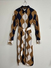 Marimekko Uniqlo Collaboration Shirt Dress Beige XS/M with Belt New