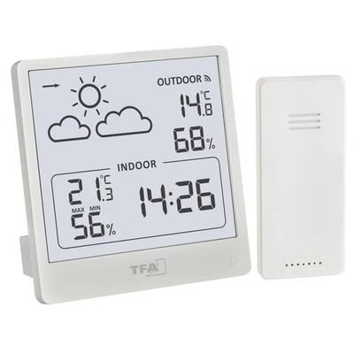 TFA-DOSTMANN TFA 35.1176.02 Estación meteorológica inalámbrica Pronóstico del tiempo Sensor exterior Reloj de cuarzo 433 MHz