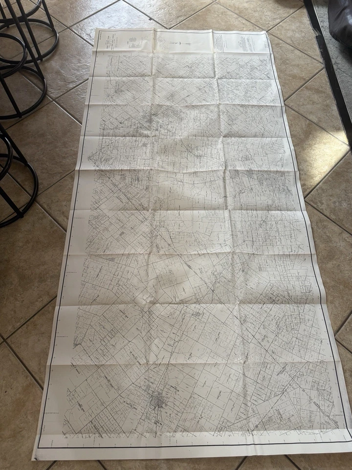 Dewitt County TEXAS North Half Edgar Tobin Aerial Surveys Map Oil Gas Wells - Image 4 of 4