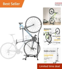 Bike Storage Stand Alloy Steel Vertical Horizontal Garage Space Saver