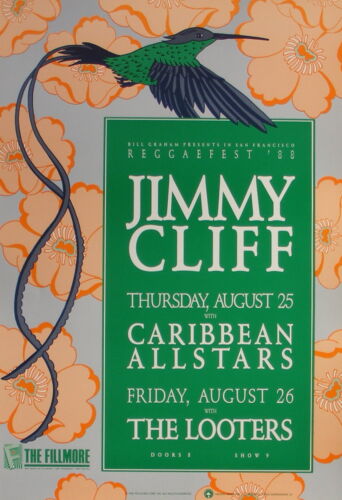 JIMMY CLIFF, CARIBBEAN ALLSTARS, THE LOOTERS Reggaefest 1988 DR. BIRD Fillmore - Foto 1 di 1