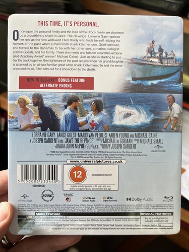 Jaws the Revenge (1987) UK Reg Free Blu-ray Steelbook NEW & SEALED Michael Caine - Picture 2 of 2