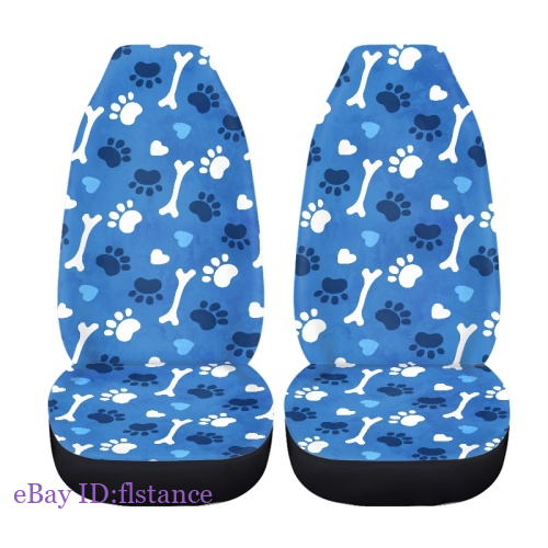 Dog Claw Bone Pattern Car Seat Cover Gift Front Seat Cover Rear Seat Set - Picture 2 of 11