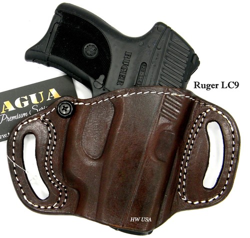TAGUA Premium Right Hand Brown Leather Open Top Quick Draw Belt Holster - CHOOSE - Picture 7 of 9