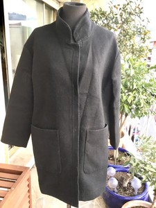 Tres Beau Manteau Laine Noir Modele Gospel Claudie Pierlot T 1 Tbe