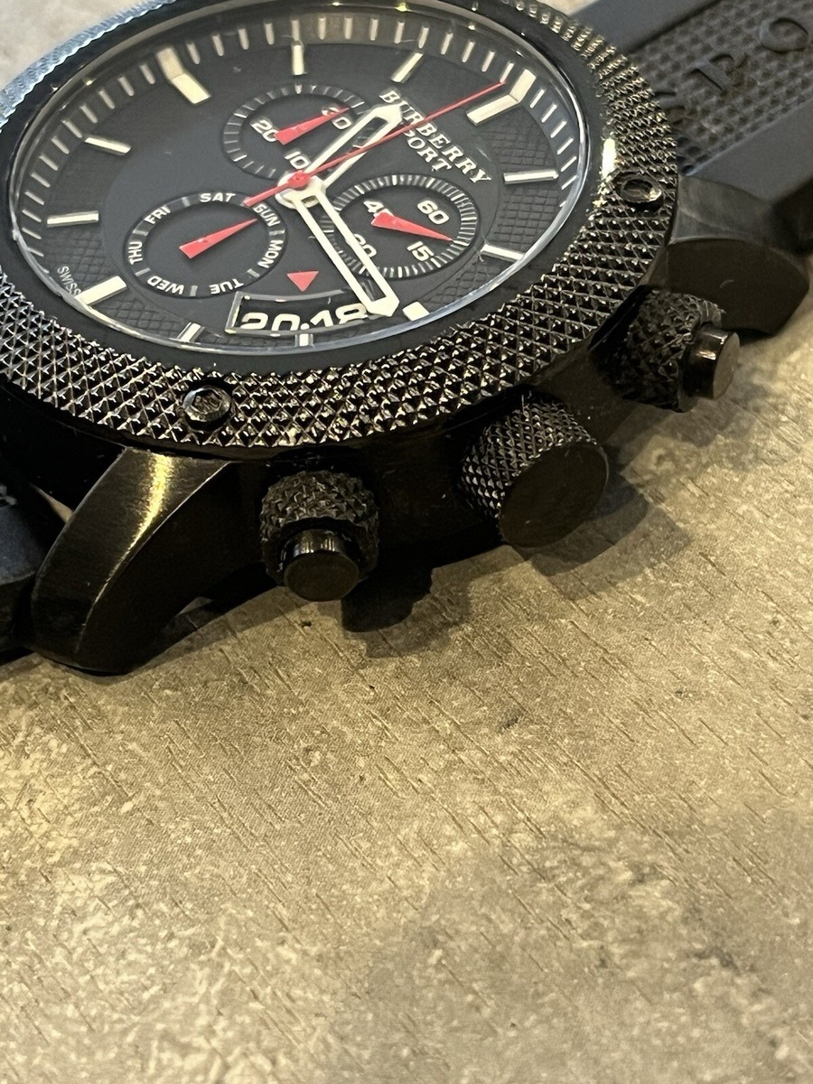 Burberry Sport Chronograph Men's Watch Black BU7701 Swiss Made