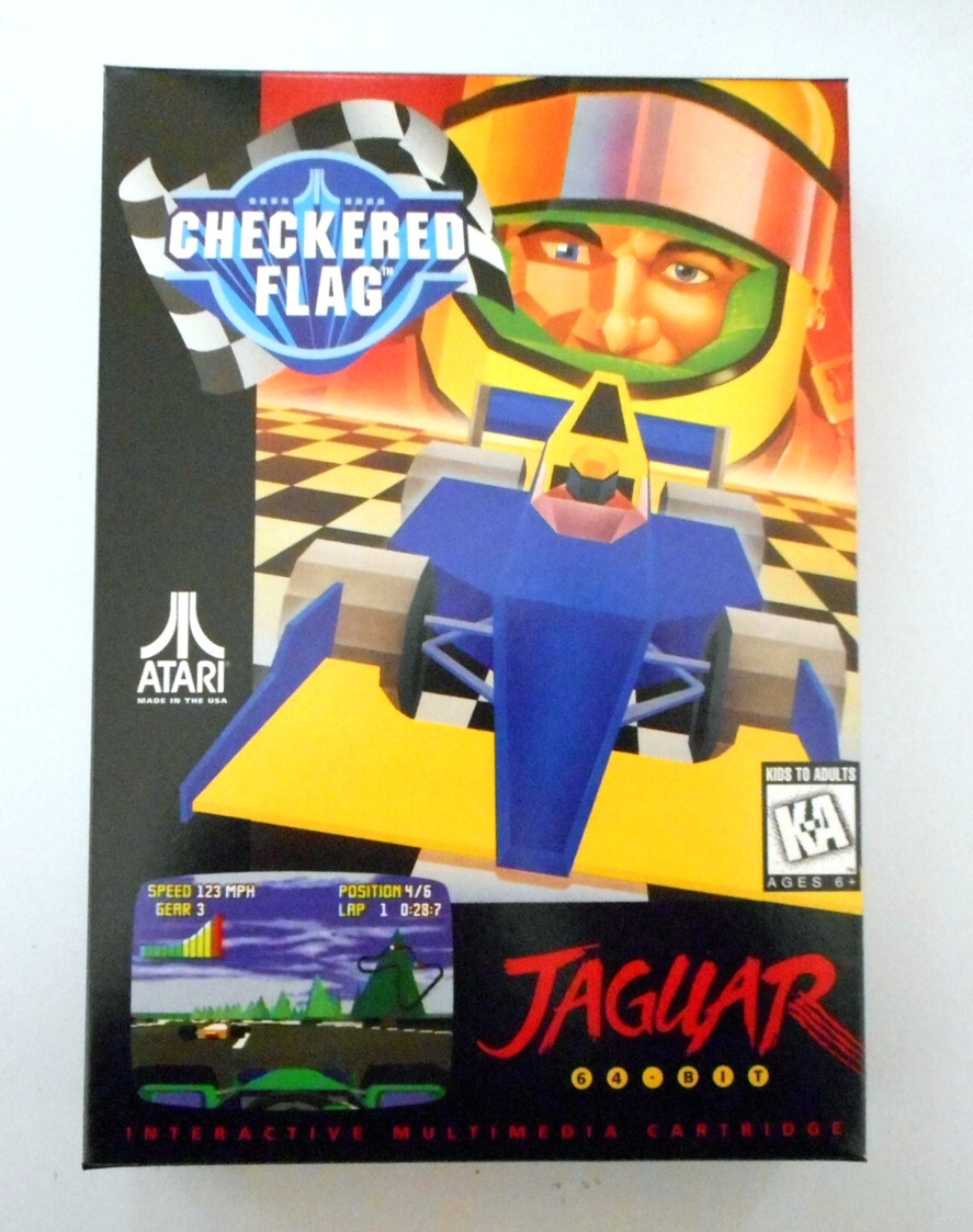 CHECKERED FLAG Atari JAGUAR - Boite Vide / Original Empty Box - NEUF / NEW -