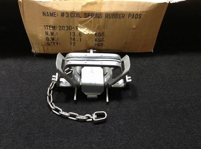 1 BRIDGER #3 RUBBER JAW COIL SPRING TRAP SOFT CATCH TRAPPING COYOTE