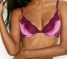 New Victoria's Secret Bra Velour Demi Underwire 36C velvet 038