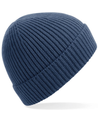  Engineered Knit Ribbed Beanie Mütze weiß stahlblau Mütze wollig Streetwear