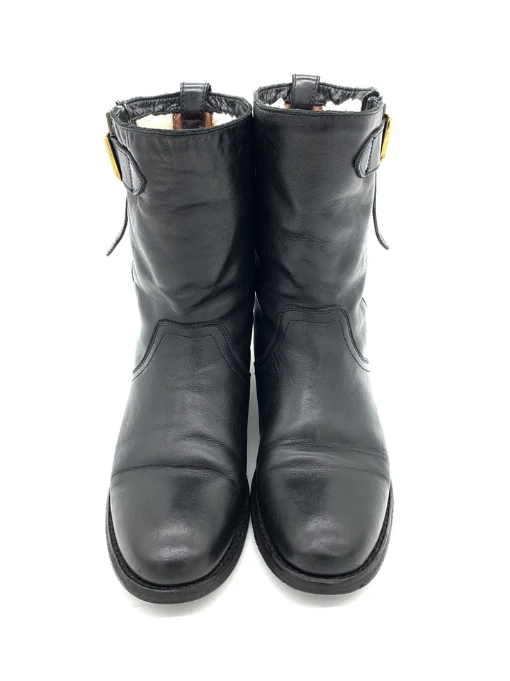 Botas Burberry Kerry de piel de oveja con hebilla de cuero negro talla 38 8 para mujer Foto 3 de 4