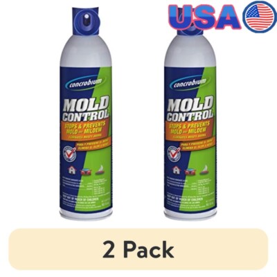 Mold Control 2 Pack Indoor Spray Eliminates Odors Prevents Mold Safe Clean New