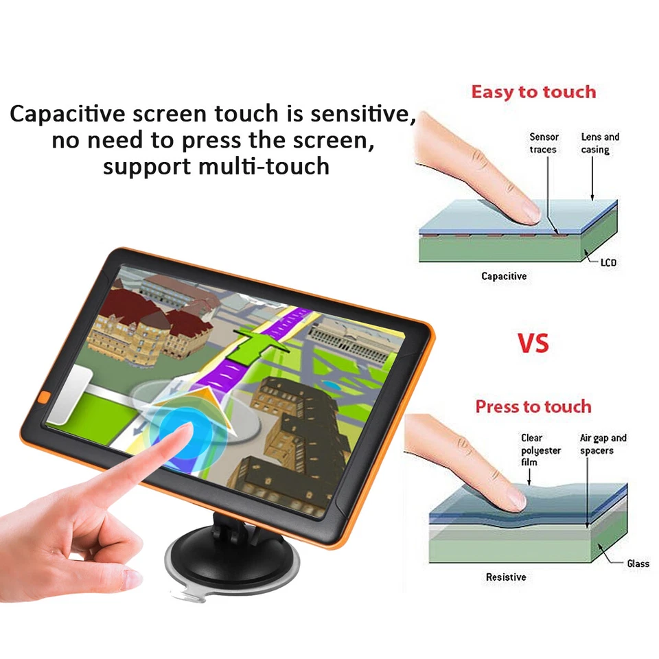 9" Car GPS Navigation TFT Free Maps 8GB+256MB Navigator Sat Nav HD LCD Display - Image 3 of 4