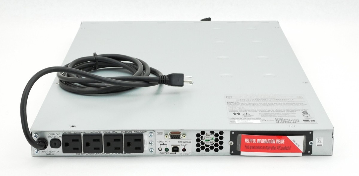 APC Smart-UPS 750VA USB Serial RM 1U 120V SUA750RM1U | eBay