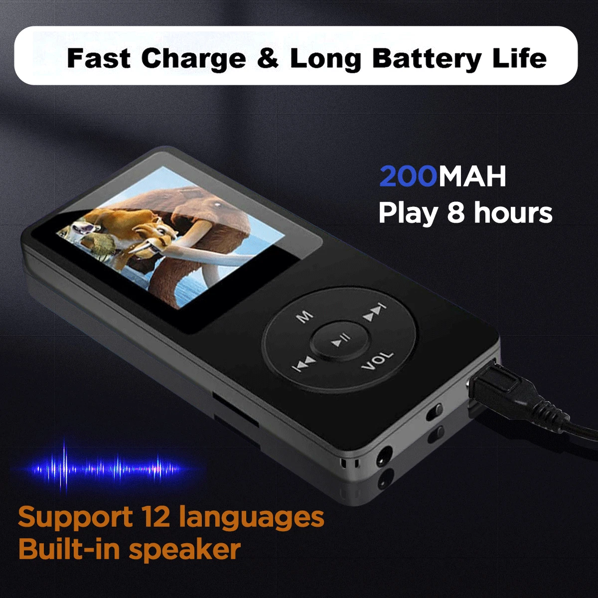 Bluetooth MP3 Player MP4 Media FM Radio Recorder HIFI Sport Music Speakers US Bluetooth MP3 Player MP4 Media FM Radio Recorder HIFI Sport Music Speakers US