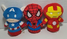 Hallmark Itty Bittys Marvel Plush Lot of 3 Spider-Man Avengers Stuffed Figures