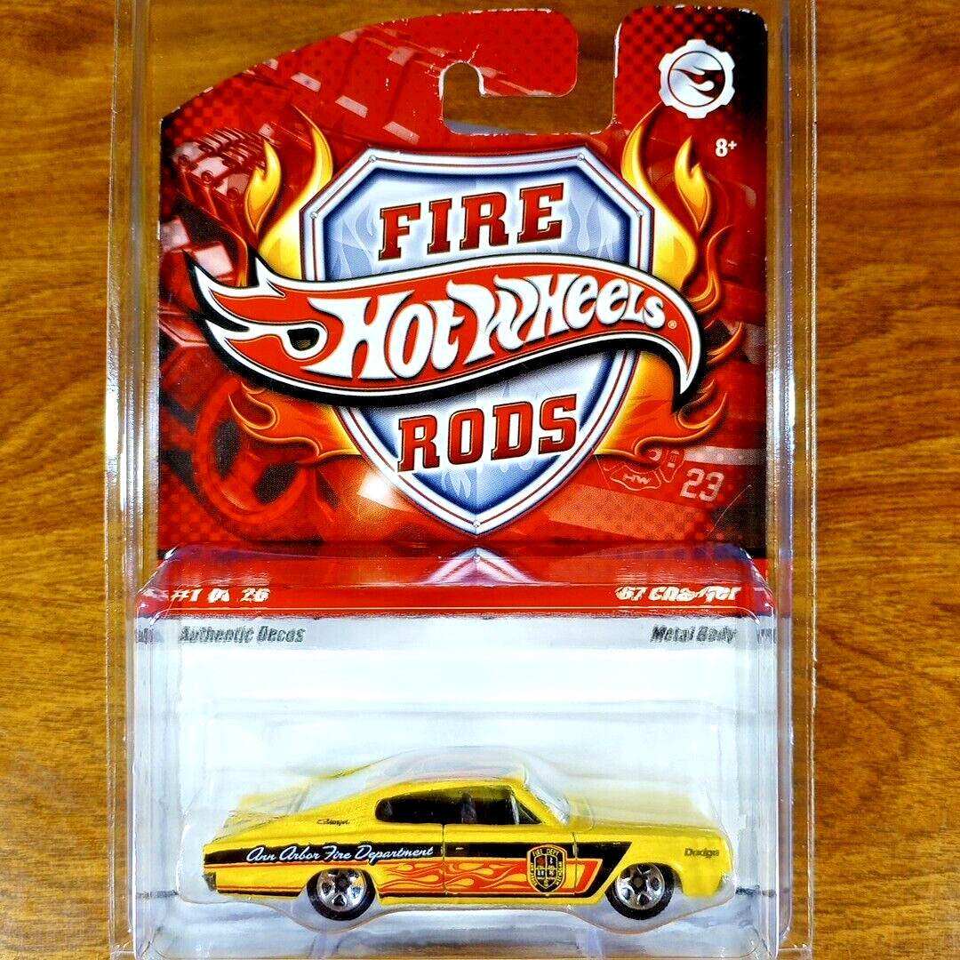 Hot Wheels Fire Rods '67 Dodge Charger Yellow 5 Spoke 1/26