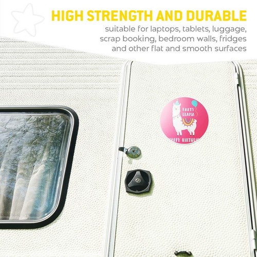 2 x Vinyl Stickers 20cm - Pink Happy Birthday Llama Alpaca Party #46073 - 第 6/8 張圖片