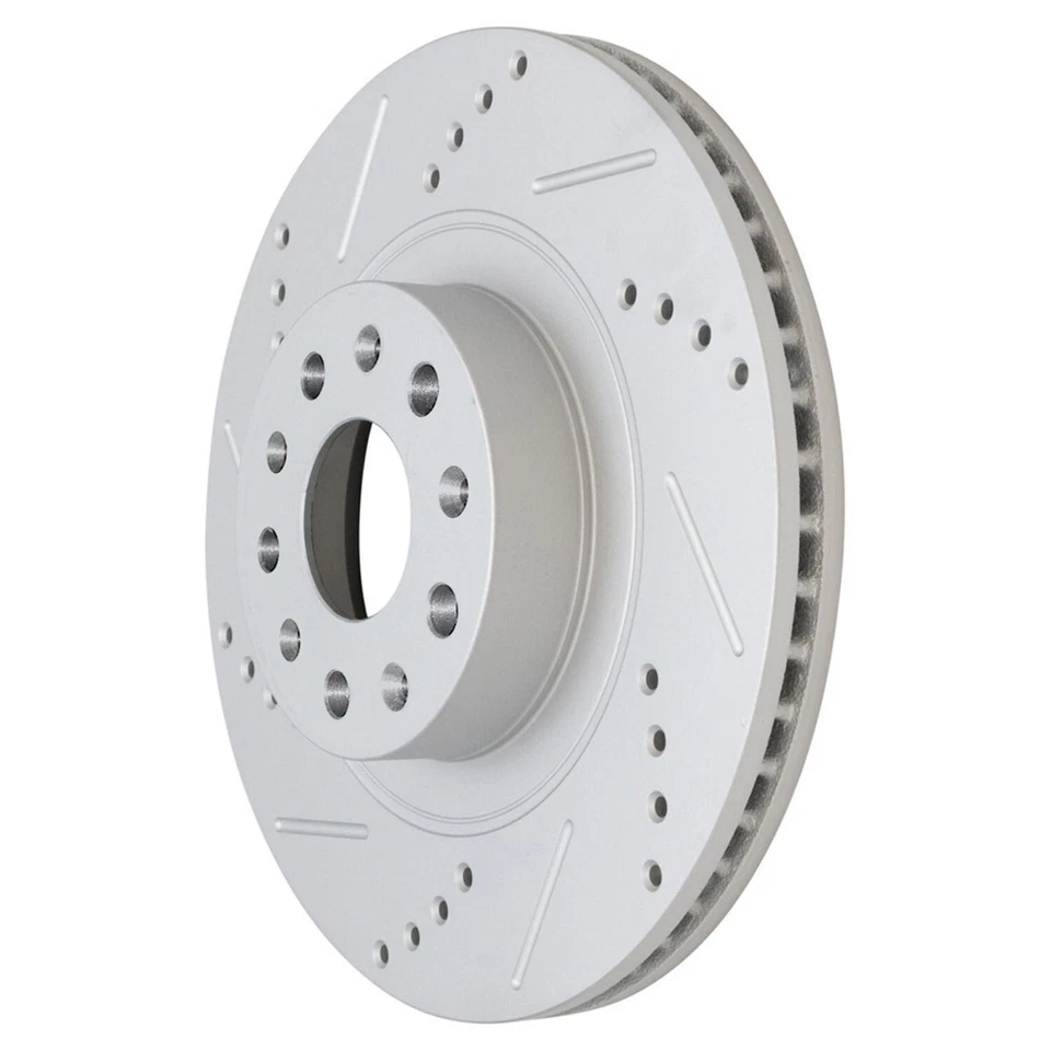 321mm Front Drilled Slotted Brake Rotors Set for 2016 2017 2018 Chevrolet Camaro - Image 4 of 4