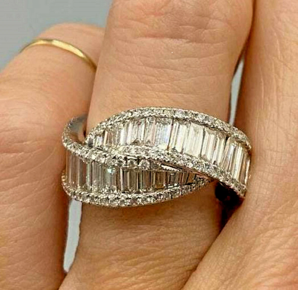 Baguette moissanite best sale band