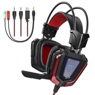Gaming-Headset PC  mit Beleuchtung , Spiel Kopfhörer TT-EP005 Taotronics