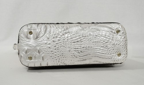NWT Brahmin Mini Asher Leather Satchel/Shoulder Bag in Toasted Macaroon Cassini - Picture 9 of 12