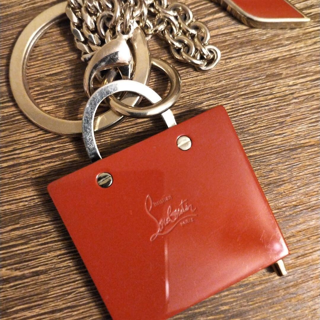 【希少】Christian Louboutin キーリング　ホイッスル　チェーン Christian Louboutin Key Ring Bag Motif Red Sole Motif Bag Charm