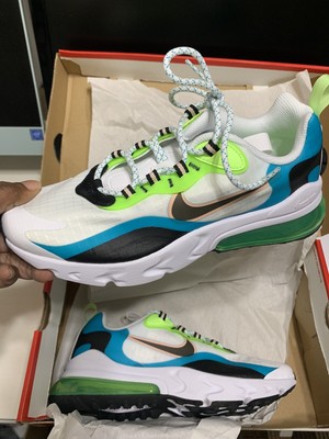 Nike Air Max 270 React Se Gs Oracle Aqua Black White Green Size 6y Womens 7 5 Ebay