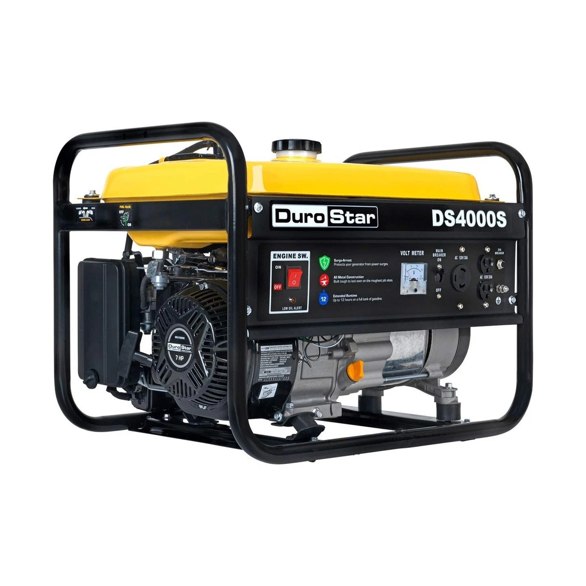 DuroStar DS4000S Portable Generator Yellow Black