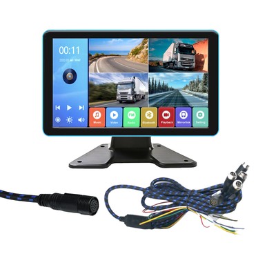 9'' Monitor DVR 4 channels FM BT Mirrorlink MP5 Multiple Media Monitor For Truck