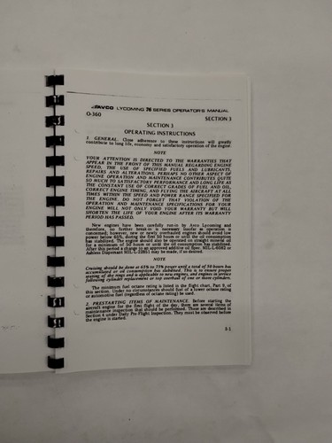 Lycoming O-360 76 Series Aircraft Engines Operators Manual Part No. 60297-25 - Bild 12 von 24