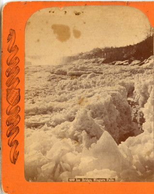 NIAGARA FALLS, Ice Bridge--Bierstadt Stereoview P72