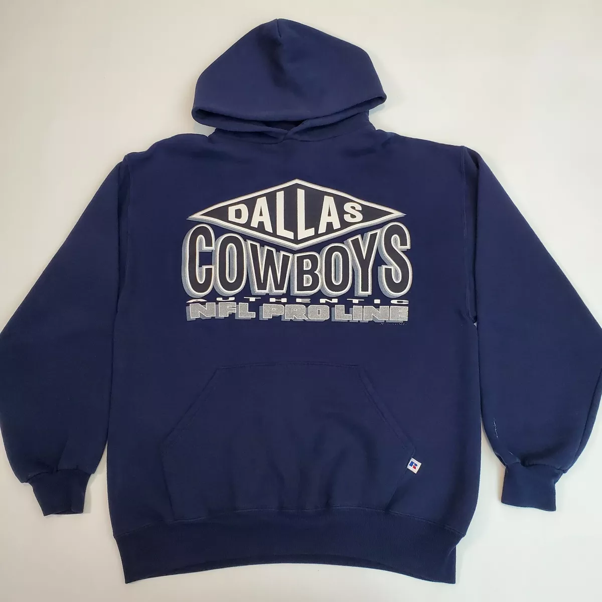 Vtg 90's Dallas Cowboys Pro Line Russell Hoodie Pullover Sweater Size Large  USA