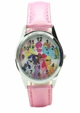 Orologio da polso My Little Pony sfondo bianco cinturino in vera pelle