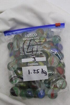 1,25 kg gemischte Tüte verschiedene Restposten Vintage große Shooter Murmeln, Lot 4