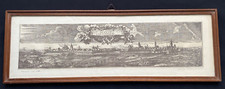 HANAU - Stich gerahmt - "Prospect der Stadt und Vestung" - Nikolaus Heublin 1684