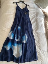 NWT SIMPLY Vera Wang Navy Blue accent  bottom Beachy  Dress, Size XS