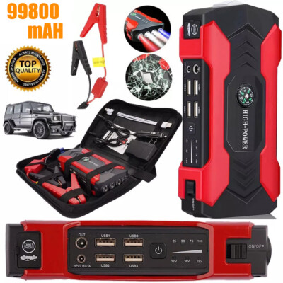 99800mAh Portable Car Jump Starter Booster Jumper Box Power Bank Battery Charger