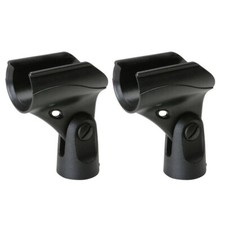 2 Pack Mic Holder Clip Microphone Clamp for Shure A25D sm58 Handheld Wired Mics