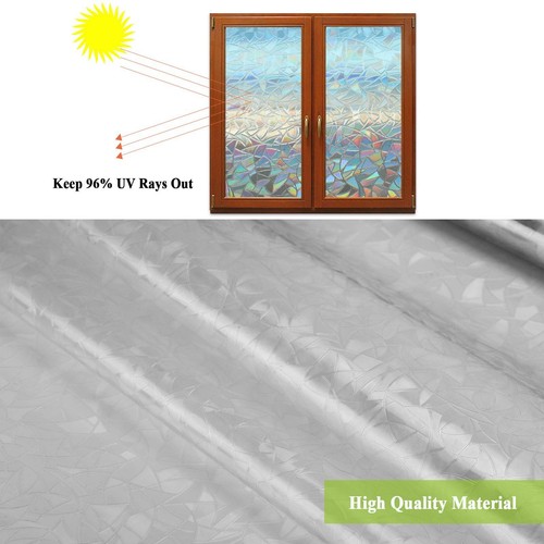 3D Prisma Fensterfolie, transparente Dekor Glasfolie Fenster Tür Tönung Sonne C... - Bild 9 von 9
