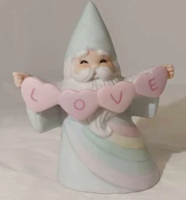 Rainbow Gnome, Wizard, Love, 1987 Enesco  Taiwan ROC Figurine,  Hearts, vintage